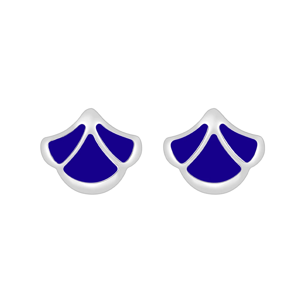 Tulip / Earrings Blue Silver