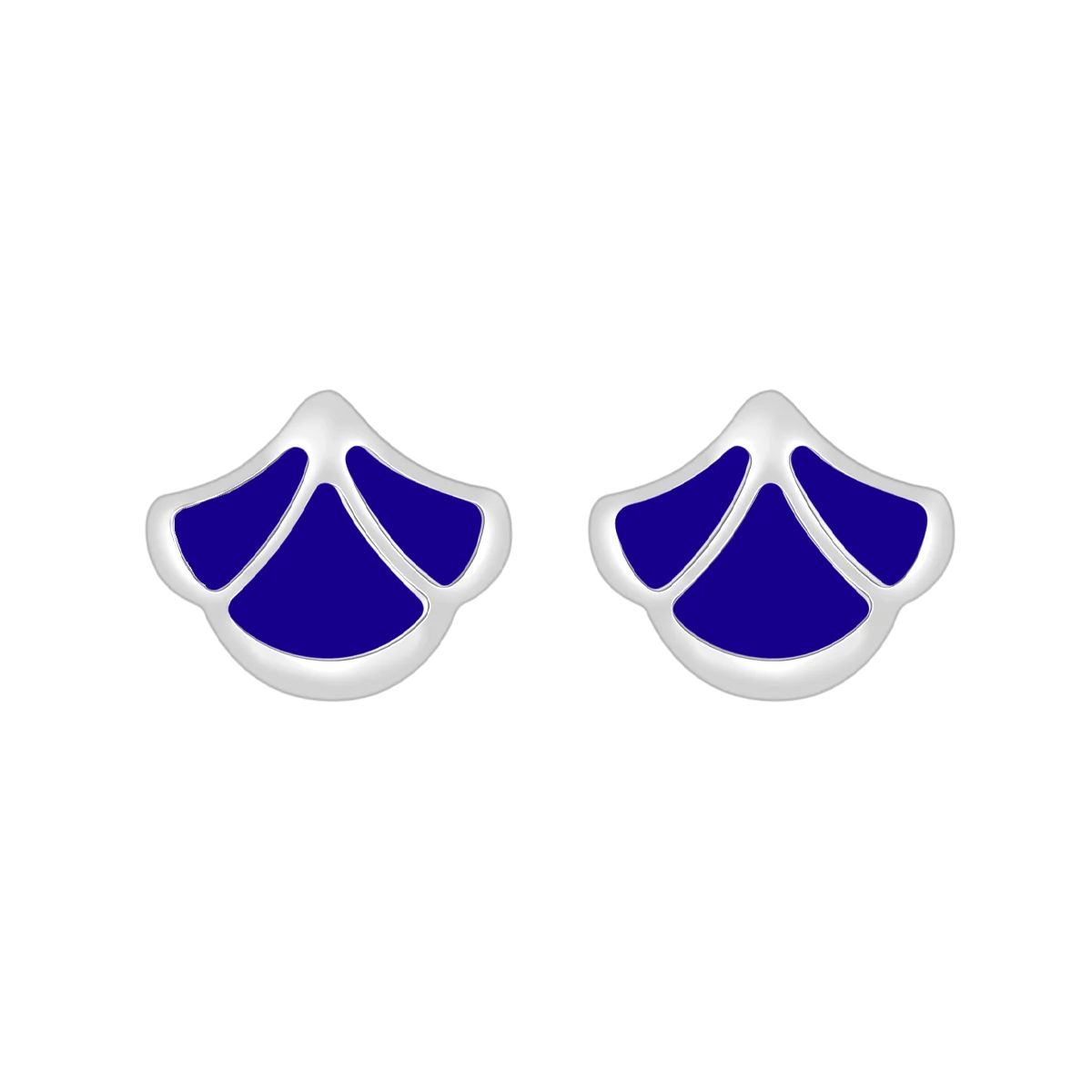 Tulip / Earrings Blue Silver