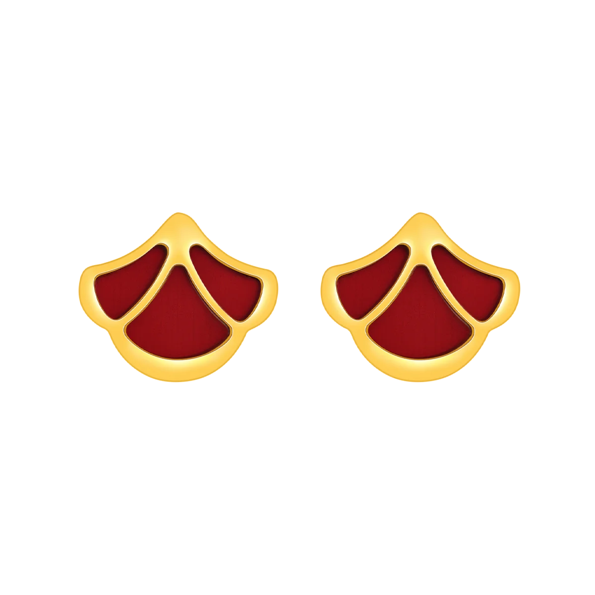 Tulip / Earrings Red Gold