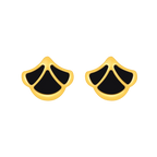 Tulip / Earrings Black Gold