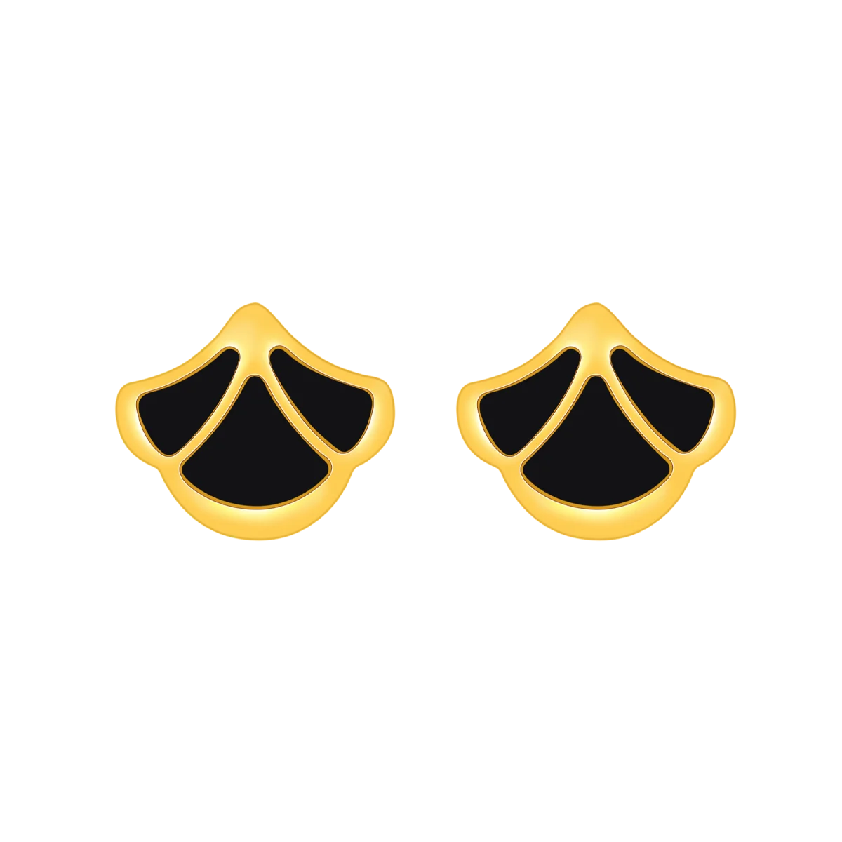 Tulip / Earrings Black Gold