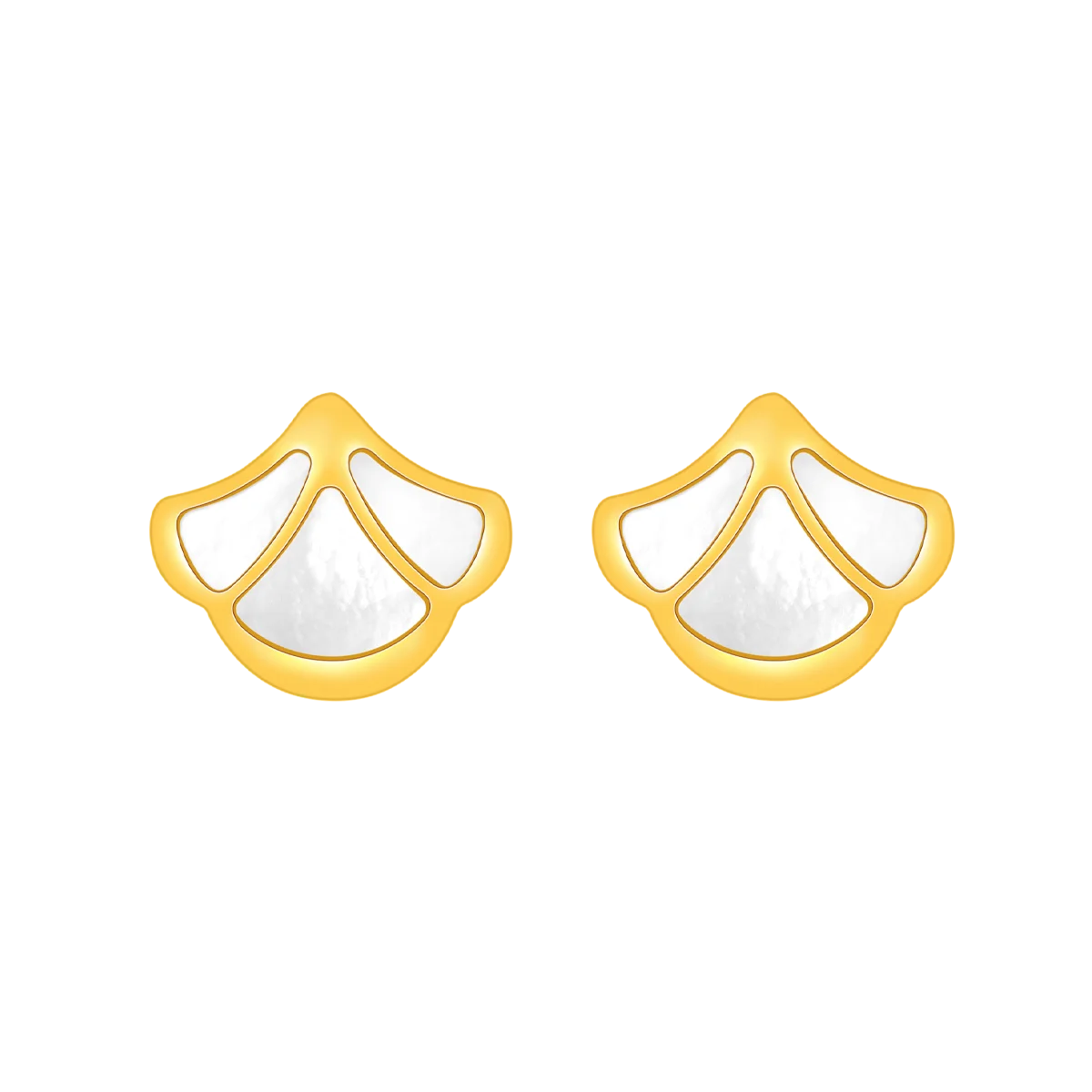 Tulip / Earrings Pearl Gold