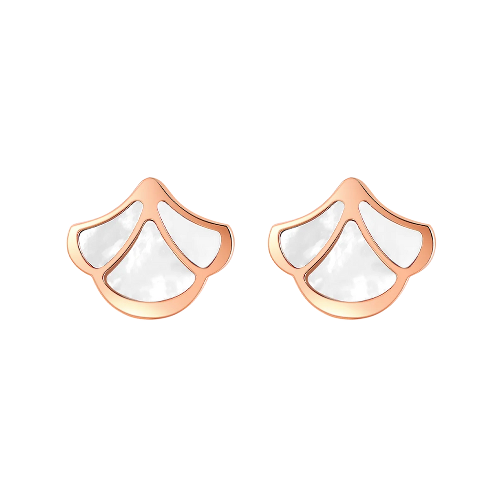 Tulip / Earrings Pearl Rose Gold
