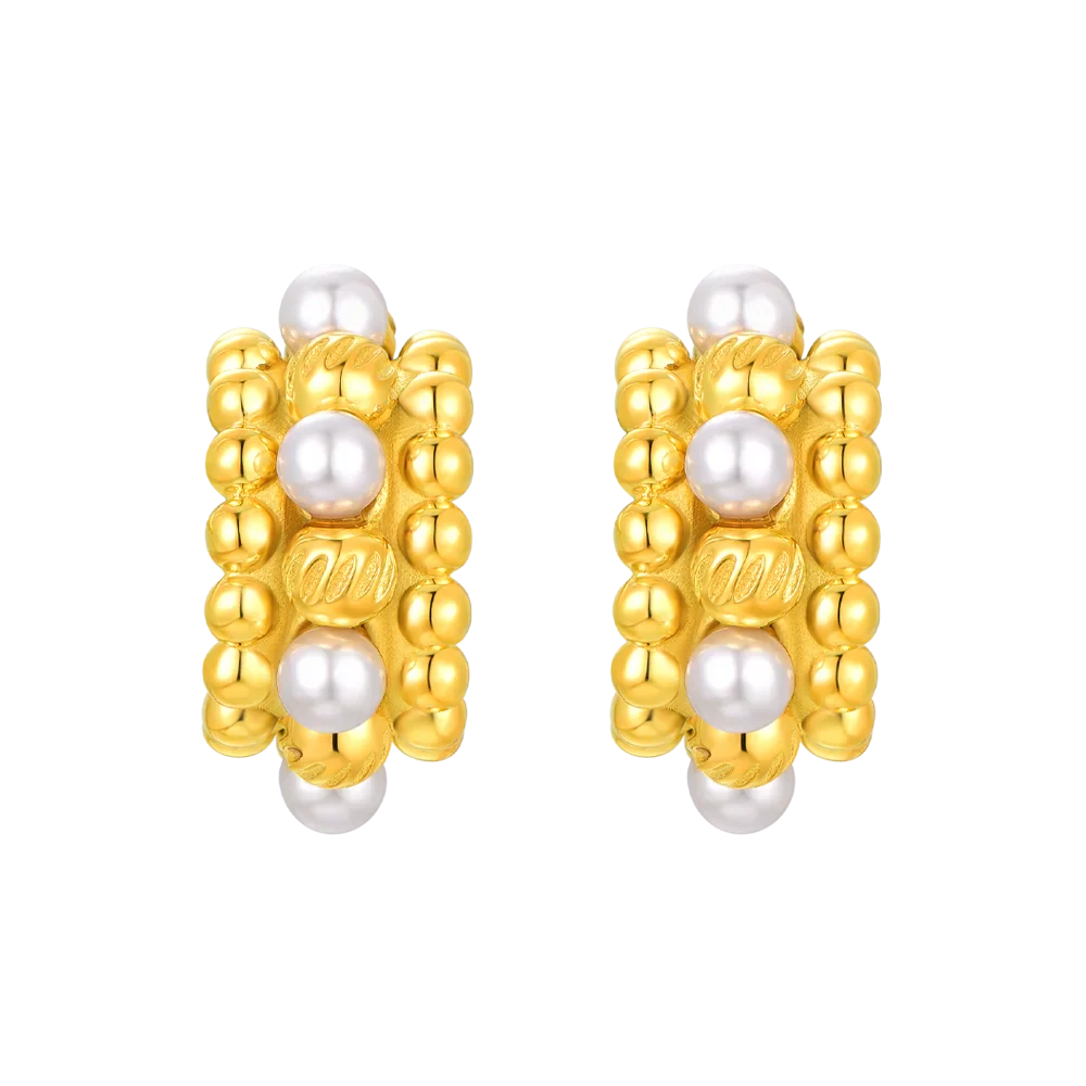 Sadaf / Earrings Pearl Gold