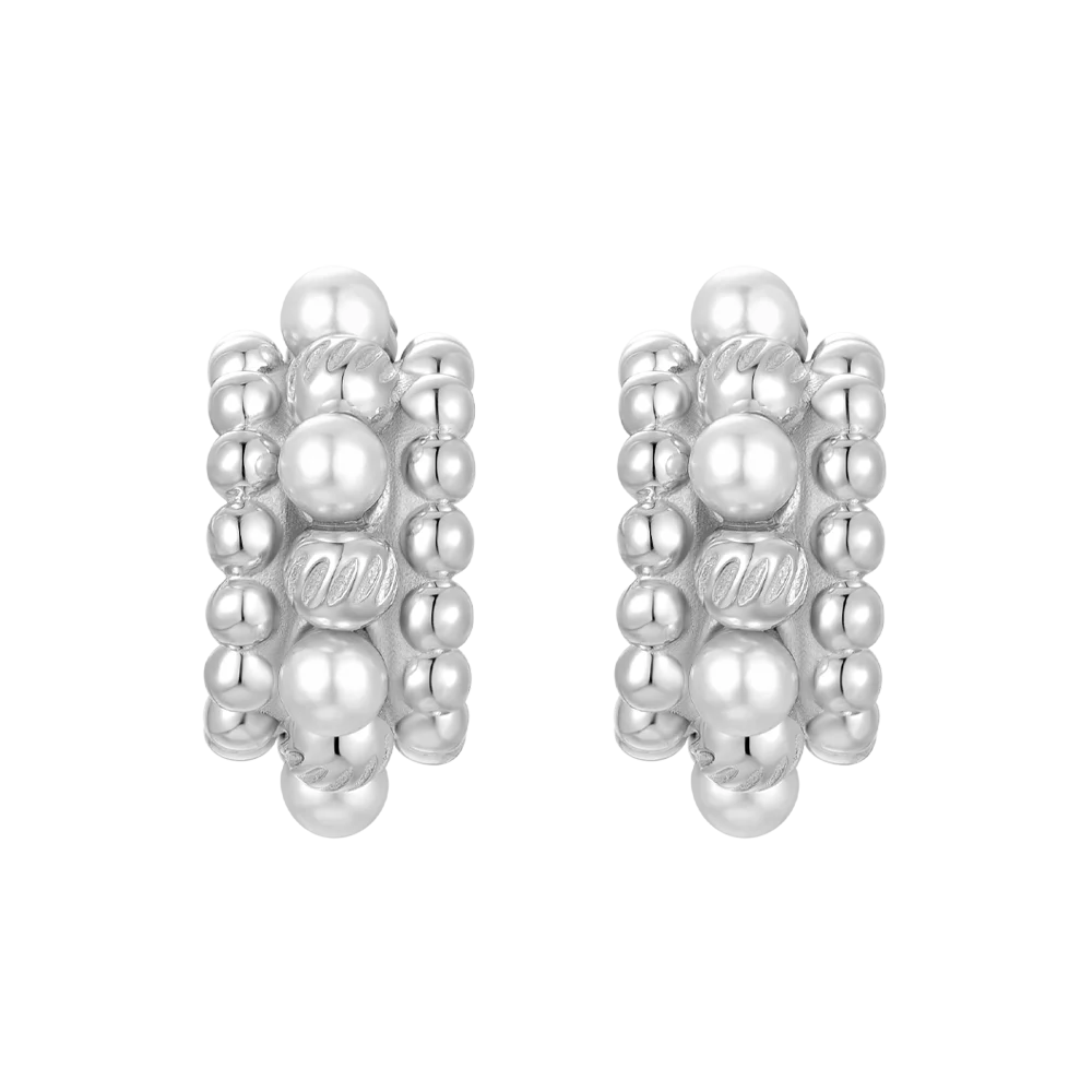Sadaf / Earrings Pearl Silver