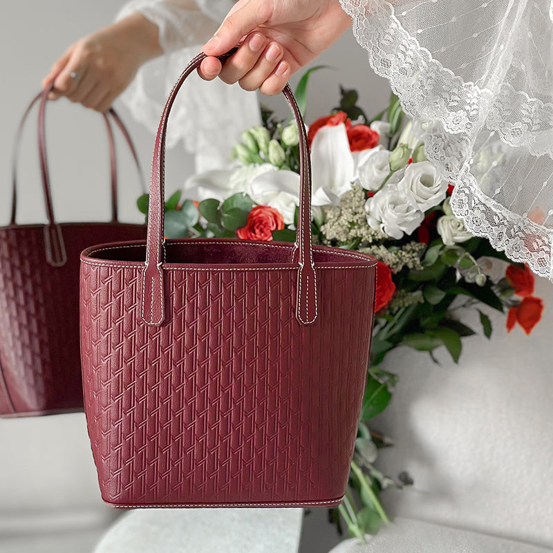Mini Tote Bag / Burgundy