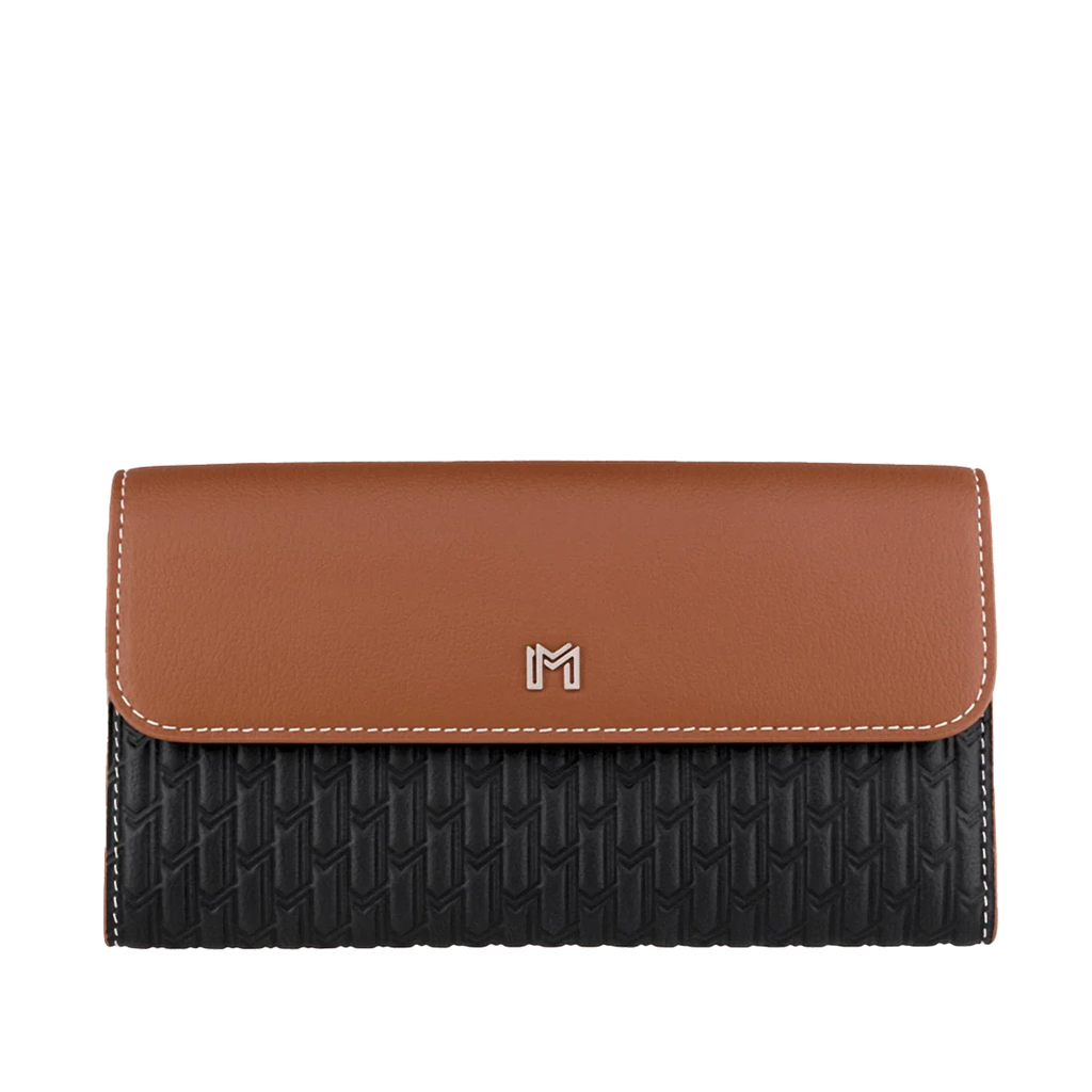 Camel Leather Black & Tan / Silver