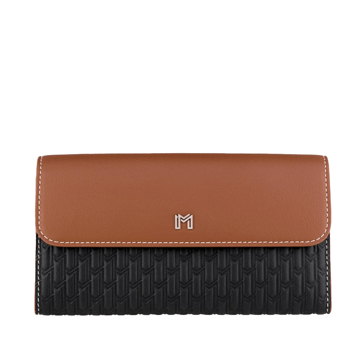 Camel Leather Black & Tan / Silver