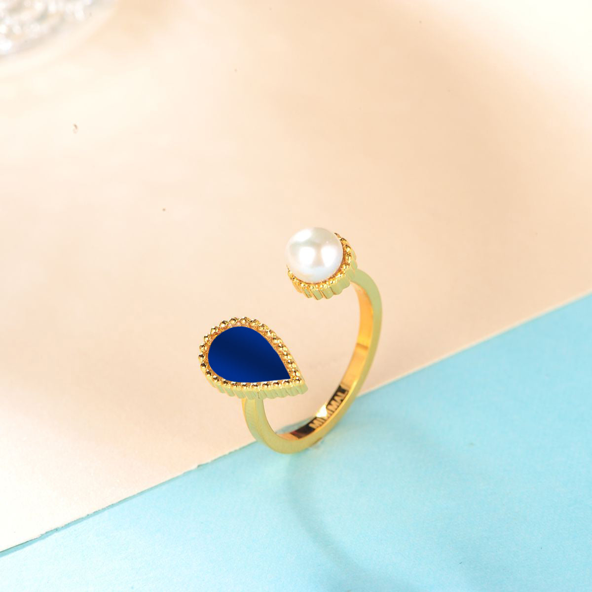 Drop / Ring Blue Gold