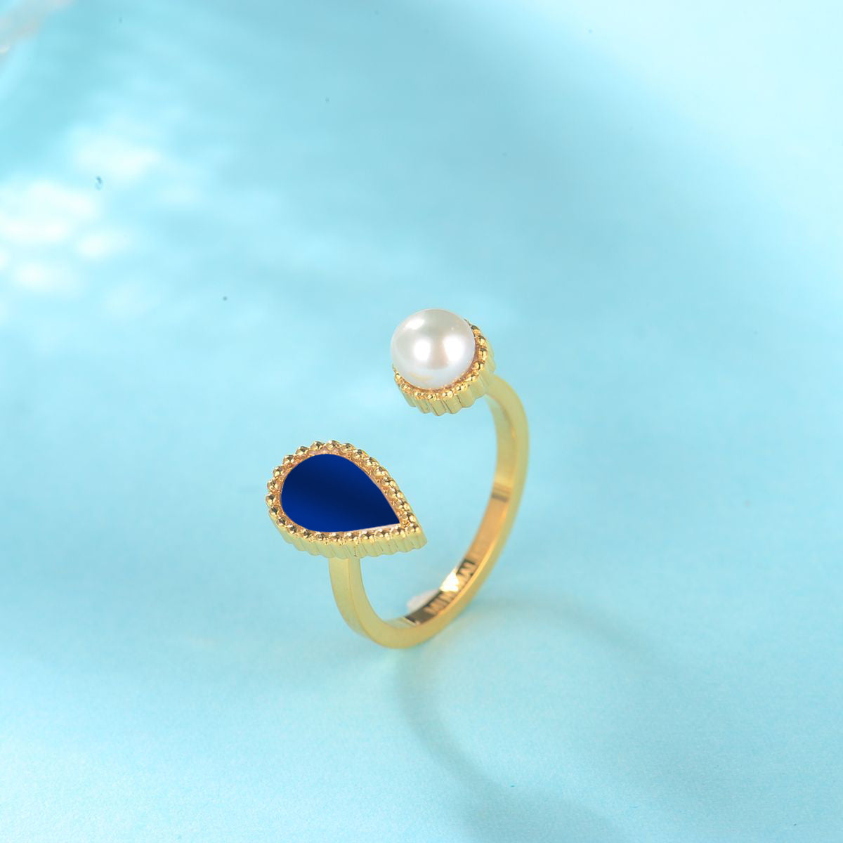 Drop / Ring Blue Gold