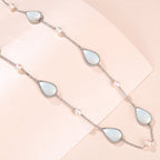 Drop / Necklace Pearl Silver
