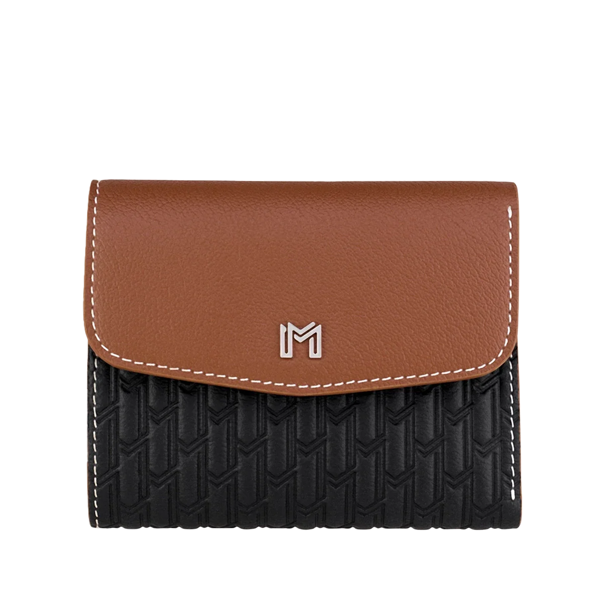 Camel Leather Black & Tan / Silver